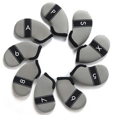 PGA TOUR 氯丁橡膠鐵桿頭套 9件組, 灰色