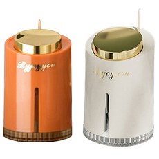 Unhave 豪華牙籤盒 2件套, 1組, 06 橙色、白色