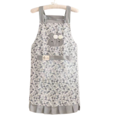 hellogem 花朵兔子H型圍裙, 1個, 灰色