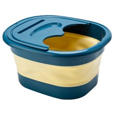 헤라우스점핑 프리미엄 접이식 지압 습식 족욕기, 1개, 미스틱 블루