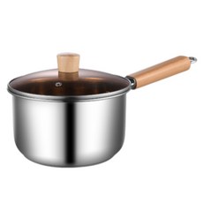 現代繆斯木質單柄不鏽鋼鍋 2.5L, 混色, 18cm, 1個