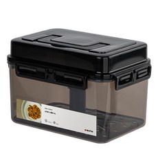 창신리빙 스마트 누름독 절임용기 블랙, 4L, 1개