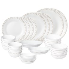 코렐 리틀클로버 원형 8인 홈세트, 화이트, 34종, 1세트