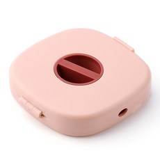 다이닝 스퀘어 회전 이어폰 정리 수납 케이스, 핑크 스타일1