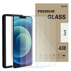 루아러블 고투명 9H 강화유리 휴대폰 액정보호필름 4p 세트, 1세트