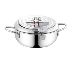 Modern Muse 附溫度計不鏽鋼油炸鍋, 1個, 單一顏色, 20cm