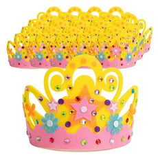 minhwashop 公主遊戲皇冠製作, 20個, 黃色星星