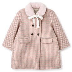 Perimitz 女童款雙格紋毛織大衣 P2341C050