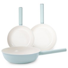 LA CARTUJA 電磁爐陶瓷IH Mrs Home平底鍋組 3個, 1組, 煎鍋24cm+煎鍋28cm+炒鍋28cm, 薄荷