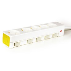 The Slim 個別開關5孔延長線 SY-SB5, 5m, LIME, 1個