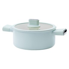 LA CARTUJA Mint Pot IH電磁爐烤箱兩用不鏽鋼陶瓷塗層雙耳鍋, 1個, 雙耳 24cm