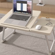 Brown Room折疊式讀書架筆電桌, 暖白