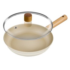 Dream Chef Oslo 電磁爐 IH Cream 陶瓷平底鍋 + 玻璃鍋蓋組, 1套, 24cm