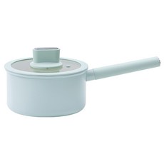 LA CARTUJA 電磁爐 IH 不鏽鋼 陶瓷塗層 單柄鍋, 1個, 18cm, 薄荷綠