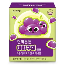 Lacfido 維他命軟糖 葡萄口味, 1盒, 3.6克