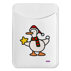 코쿼드 9C9C 아임 덕키 소프트 가죽 휴대폰 카드 지갑, 크리스마스 덕키, 1개