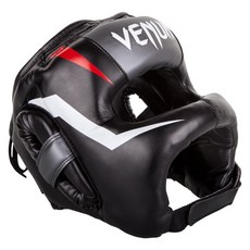 VENUM Elite Iron拳擊護頭護鼻具, 黑色