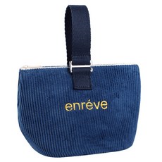 enreve 燈芯絨迷你收納包, 海軍藍