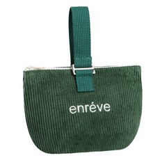 enreve 燈芯絨迷你收納包, 綠色