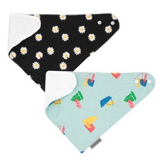 BEBE CHOUETTE 兒童壓花超細纖維雪花圍兜2件組