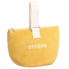 enreve 燈芯絨迷你收納包, 芥末黃