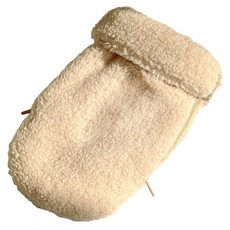 momnoko 高級嬰兒車暖手套雙手組, 象牙白(拉鍊式)