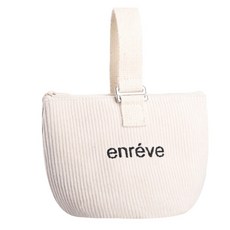 enreve 燈芯絨迷你收納包, 象牙白