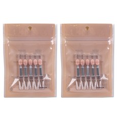 THEBOON 便攜式矽膠唇刷 6.5cm 5入組, 混色, 10個