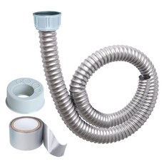 YNET 水槽排水軟管 銀色線條120 蓋組, 單一顏色, 1套