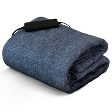 boKUK Air Cell 人體感應迷彩丹寧1974電熱毯 BKB-9511SN, 藍色, 單人(100 x 180 cm)