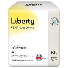 Liberty ORGANATURE Organature韓國產夜用褲型衛生棉, M(85~95cm), 4片, 1包