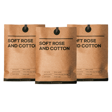 RAFFINEUR Craft 香氛袋 室內芳香劑 74g 3入, 混合色, 柔軟玫瑰與棉花