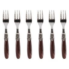 DOMUS&DESIGN 羅馬蛋糕叉, 6個, 珍珠棕