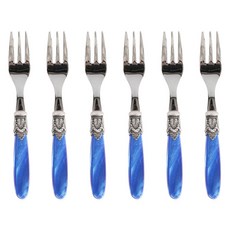 DOMUS&DESIGN Roma蛋糕叉, 6個, 藍珍珠
