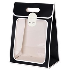 indi.k 線條開窗盒 小 10入 + 貼紙 10入 組, 1套, 黑色(盒子)