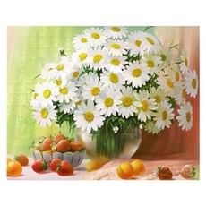 Allode 水彩畫花卉牆壁裝飾 DIY 鑽石畫套組 圓鑽 40 x 50 cm, NO. 02