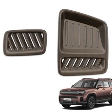 Santa Fe MX5 改裝儀表板上方出風口飾條 2件組, 側邊出風口, 胡桃木紋