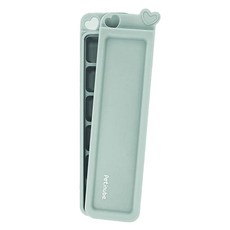 Petinube 韓國製造 矽膠愛心完全密封分裝盒 6格, 1個, 海洋藍