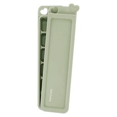 Petinube 韓國製造 矽膠愛心完全密封分裝盒 6格, 2個, 青瓷綠