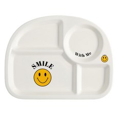 J TABLE微笑With陶瓷餐盤, 1個, 白色