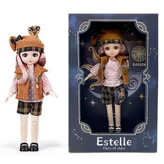 JOYKIDS 星之精靈 艾斯黛兒 星座 球體關節 瑪倫娃娃 30cm + 娃娃衣服套組 金牛座, 1個