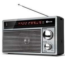 아남 R1 캠핑 레트로 블루투스 라디오 스피커 FM AM 3W BT 5.3 충전식 건전지 겸용, ANAM-R1