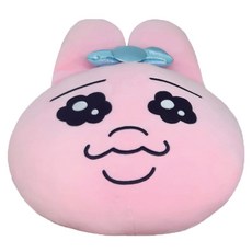 兔子臉靠枕娃娃, 44cm, 混色