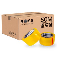 VICDREAM 中型包裝膠帶 50m, 50個, 透明