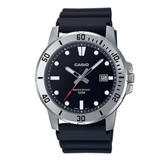 CASIO 卡西歐 男士聚氨酯錶帶手錶 MTP-VD01-1E