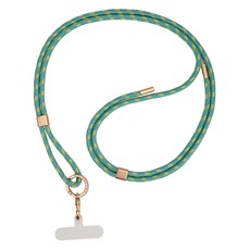 모란카노 로프 크로스 넥 숄더 목걸이 핸드폰 스트랩, 민트옐로우, 1개