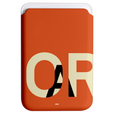 코쿼드 9C9C 컬러레터 맥세이프 하드 휴대폰 카드 지갑, 에이오렌지, 1개