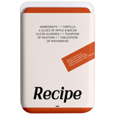 코쿼드 9C9C 컬러레터 맥세이프 하드 휴대폰 카드 지갑, 레시피오렌지, 1개