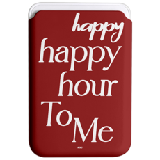 코쿼드 9C9C 컬러레터 맥세이프 하드 휴대폰 카드 지갑, 해피레드, 1개