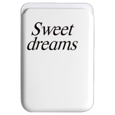 코쿼드 9C9C 파스텔 레터링 맥세이프 하드 휴대폰 카드 지갑, 화이트, 1개